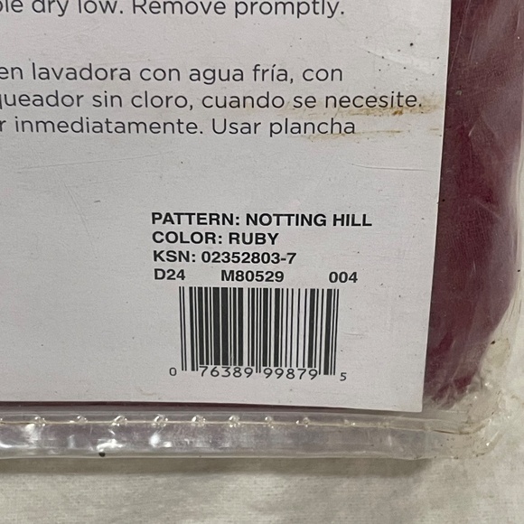 Country Living "Notting Hill" Flip Over Valance NEW Ruby Red - Picture 4 of 5